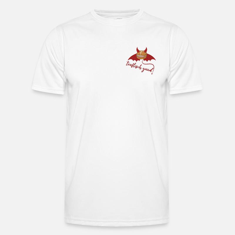 Devilishly cool Bavarian Leberkäs design Men's Functional T-Shirt