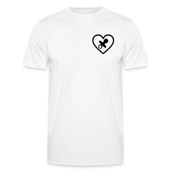 Coeur + Puériculture / Nounou Super Nounou - T-shirt sport Homme - blanc - Devant - AI Model Male 178 dark (178cm)