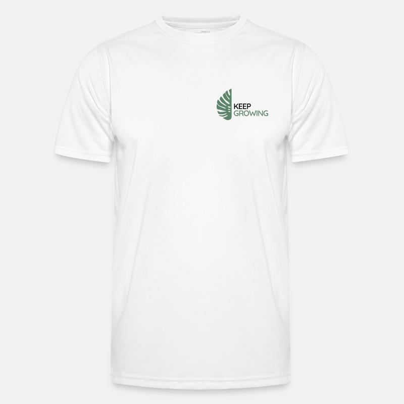 Monstera - Keep Growing - Men's Functional T-Shirt - white