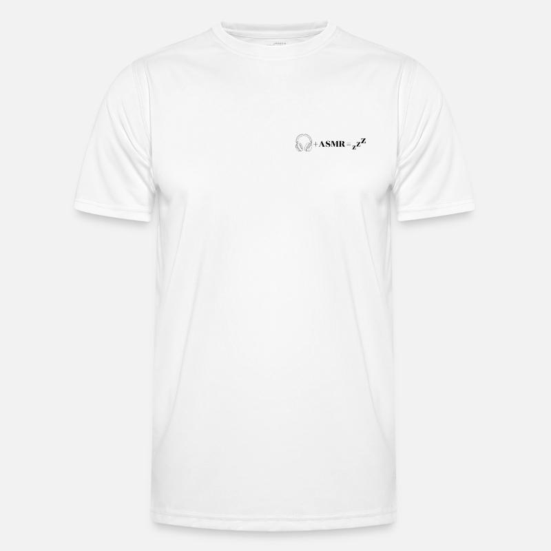 ASMR Sleep Math: 🎧 + ASMR = Zzz - Men's Functional T-Shirt - white