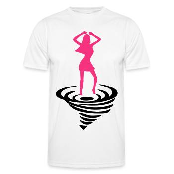 Femme danse sur tornado - T-shirt sport Homme - blanc - Devant - AI Model Male 178 dark (178cm)