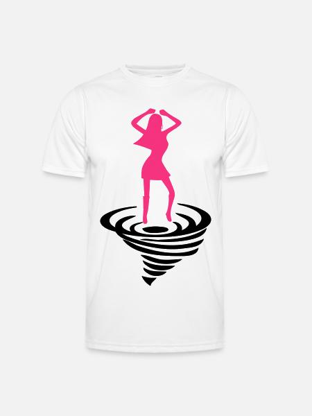 Dancing woman on tornado - Men's Functional T-Shirt - white