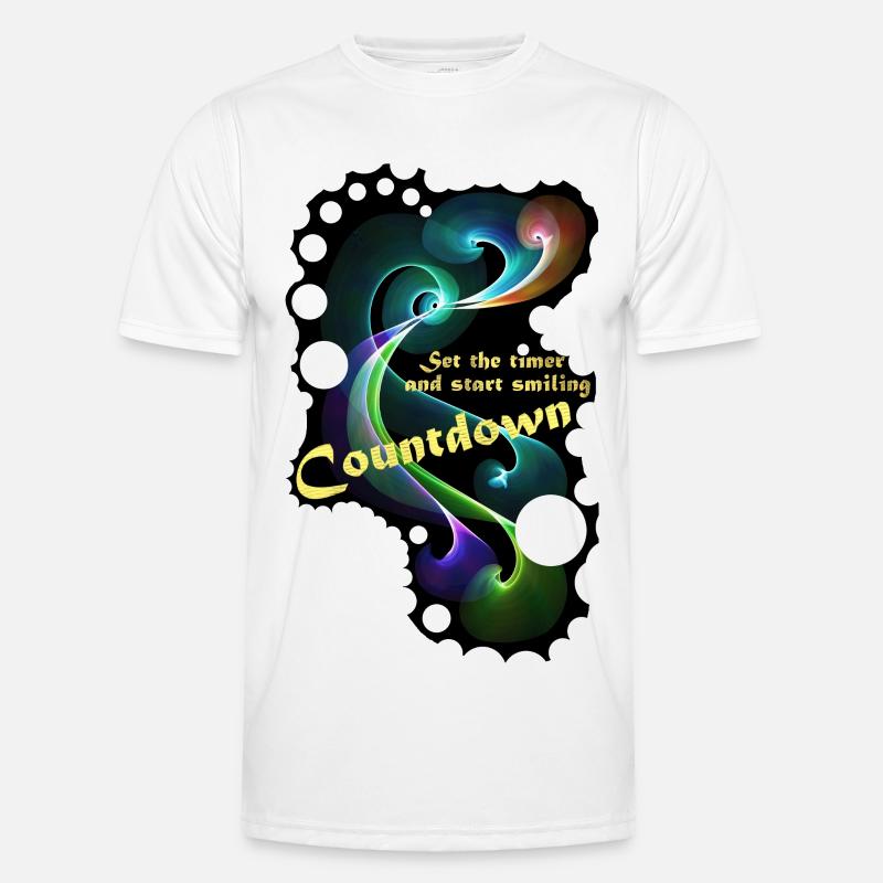 Countdown Smiling timer - Men's Functional T-Shirt - white