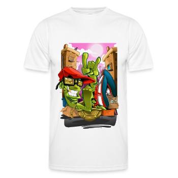 Breakdance - Männer Funktions-T-Shirt - Weiß - Vorne - AI Model Male 178 dark (178cm)