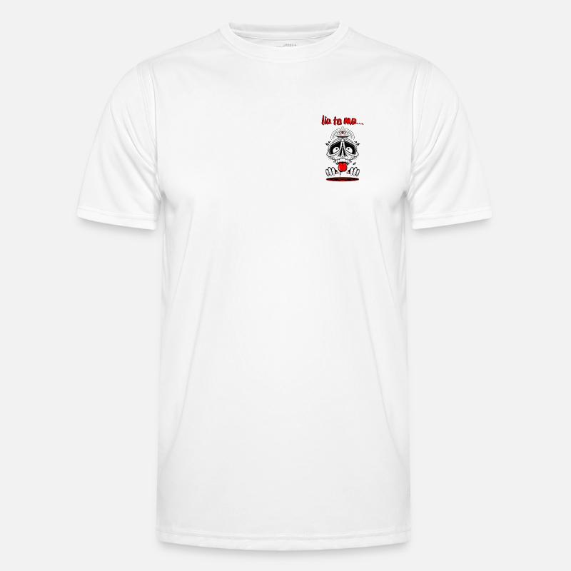 Mysterious skull with triangle - Men's Functional T-Shirt - white