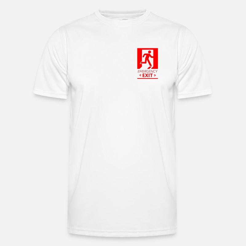 Emergency EXIT Basic Red - Men's Functional T-Shirt - white