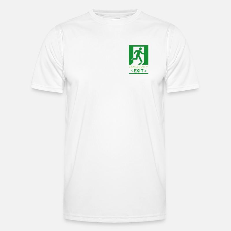 Emergency Exit Basic Green Men's Functional T-Shirt