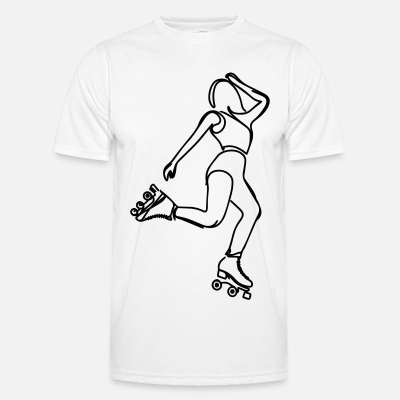 Rollschuh Mädchen Männer Funktions-T-Shirt