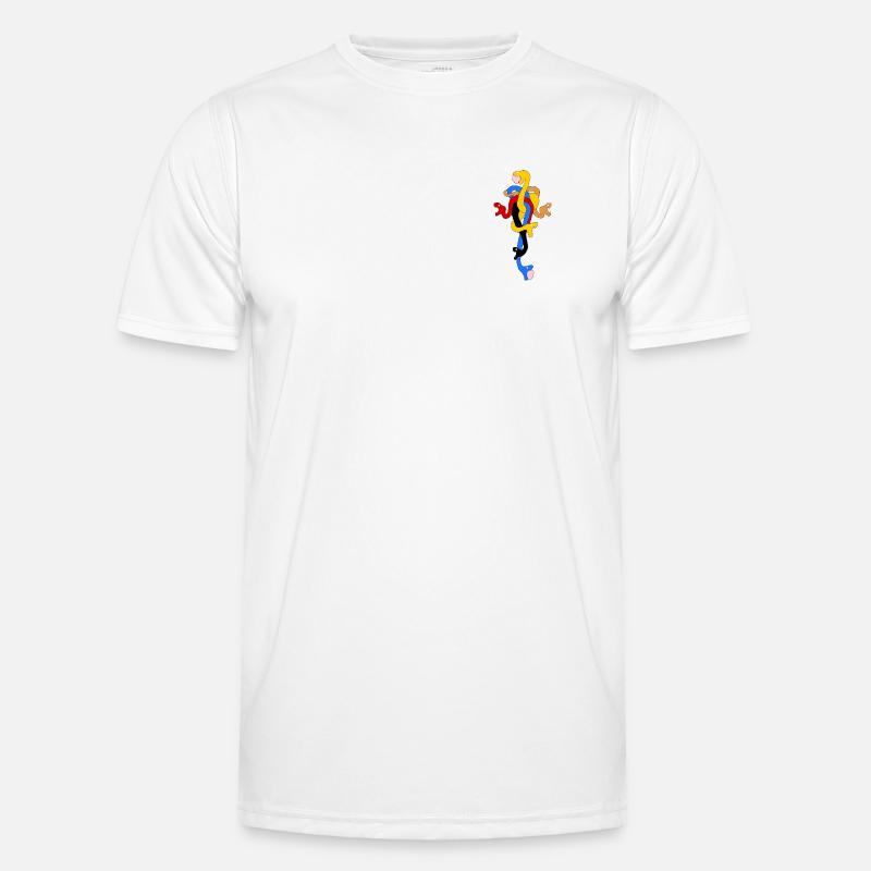 Schlangenbogen in stilisierten Farben - Männer Funktions-T-Shirt - Weiß