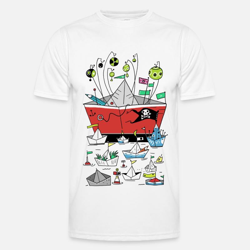 Schiffe Männer Funktions-T-Shirt