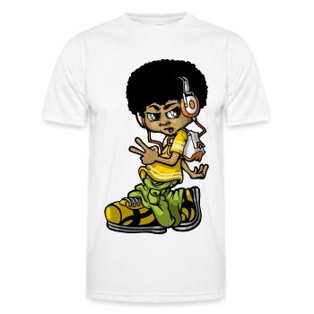 Weinlese-Hip-Hop-b-boy - Männer Funktions-T-Shirt - Weiß - Vorne - AI Model Male 178 dark (178cm)