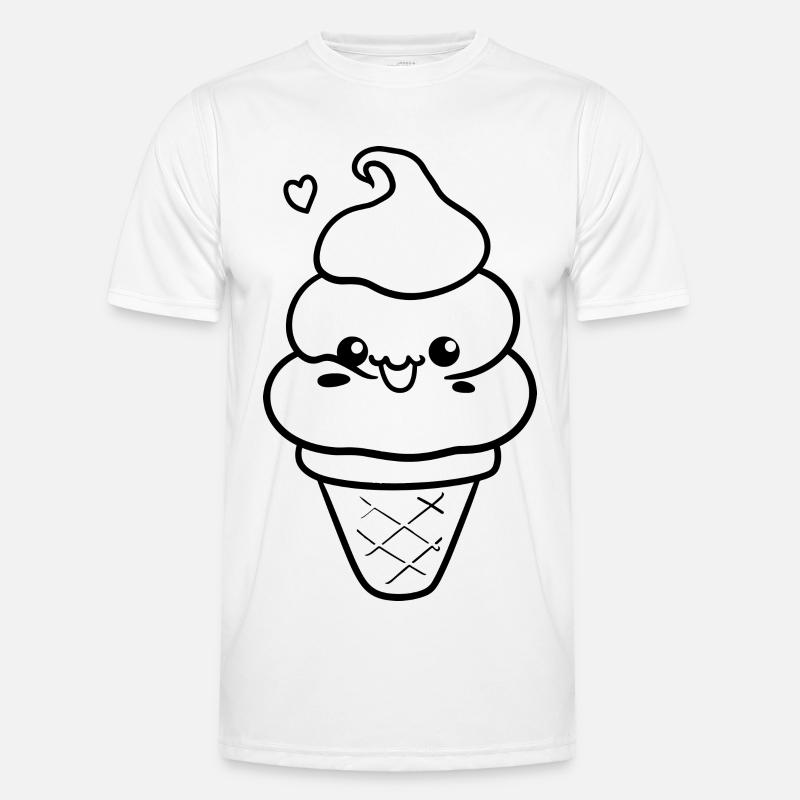 Eis Comic Stil Männer Funktions-T-Shirt