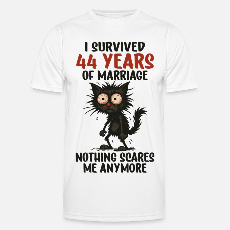 44 Hochzeitstag Geschenk Mann Frau Ehemann Ehefrau Männer Funktions-T-Shirt