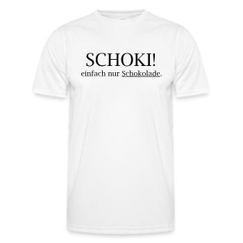 CHOCOLATE! Just chocolate - Men's Functional T-Shirt - white - Front - AI Model Male 178 dark (178cm)