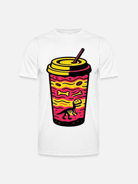 Matcha Dino Cup - Men's Functional T-Shirt - white