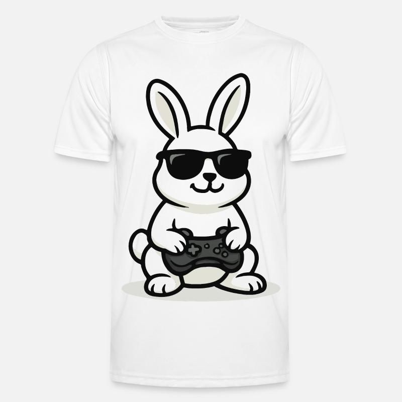 Cool Gaming Bunny Men's Functional T-Shirt