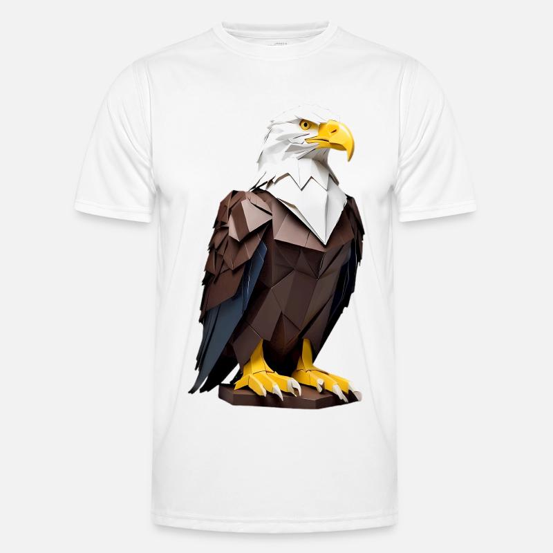 Origami Eagle Geometry Men's Functional T-Shirt