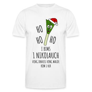 I bims 1 Nikolauch Ho Ho Ho vong drauss vong walde - Männer Funktions-T-Shirt - Weiß - Vorne - AI Model Male 178 dark (178cm)