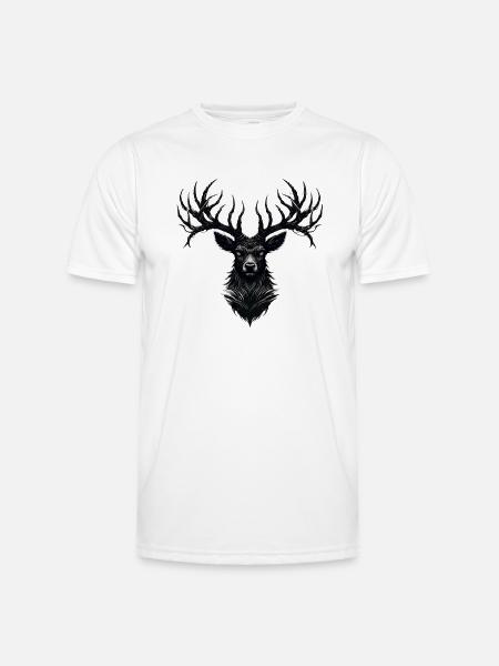 Horns of Darkness - Männer Funktions-T-Shirt - Weiß