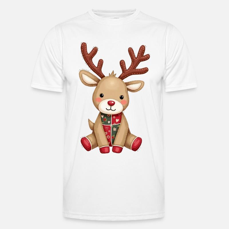 Patchwork Renne Amour d’hiver T-shirt sport Homme