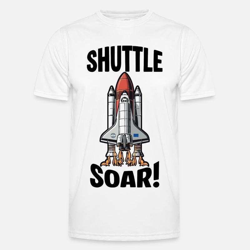 Start des Space Shuttle Soar - Männer Funktions-T-Shirt - Weiß