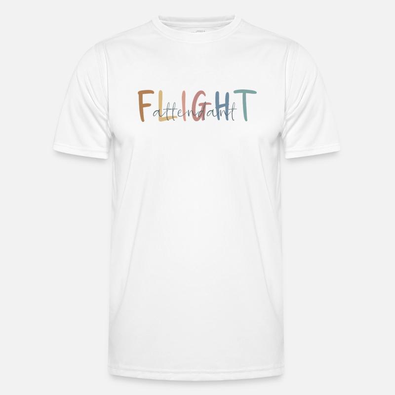 Flugbegleiter Geschenk - Flight Attendant Geschenk - Männer Funktions-T-Shirt - Weiß
