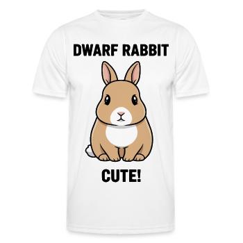 Lapin Nain Dwarf Rabbit Cute Lapereau Fétiche - T-shirt sport Homme - blanc - Devant - AI Model Male 178 dark (178cm)