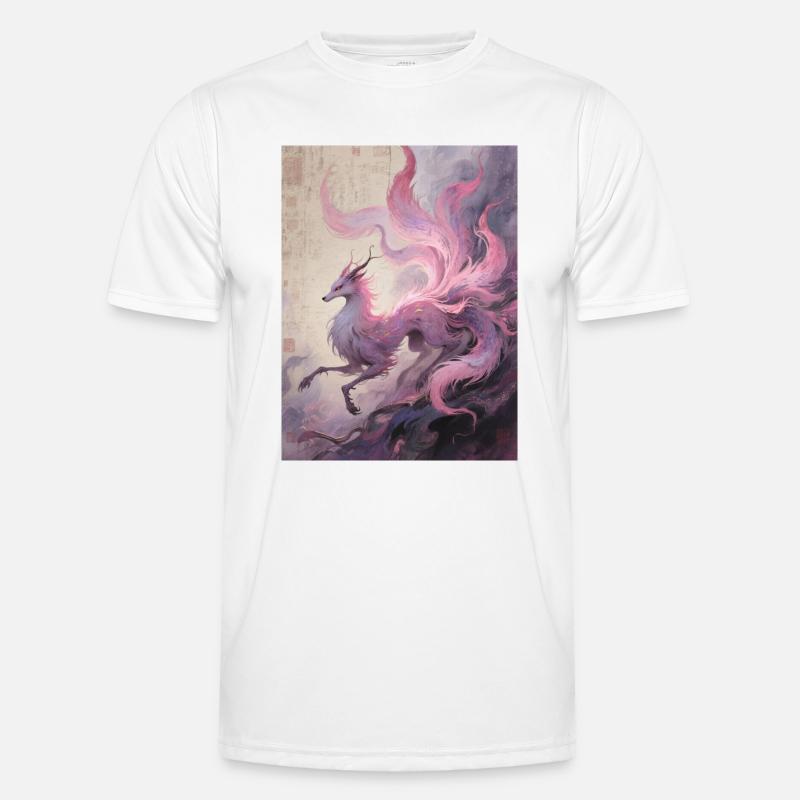 The Silk Chrysalis: Nine-Tailed Fox - Men's Functional T-Shirt - white