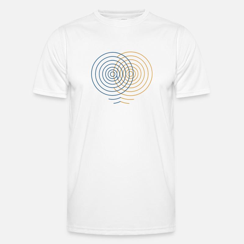 Concentric Interference – Physik Design - Männer Funktions-T-Shirt - Weiß