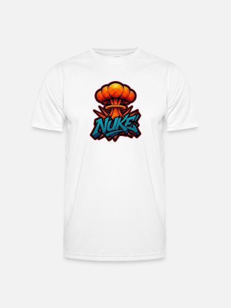 NUKE!  - Graffiti Explosion | exclusive Design - Männer Funktions-T-Shirt - Weiß