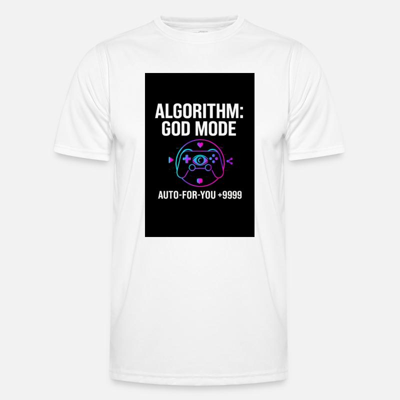 Algorithm God Mode - Men's Functional T-Shirt - white