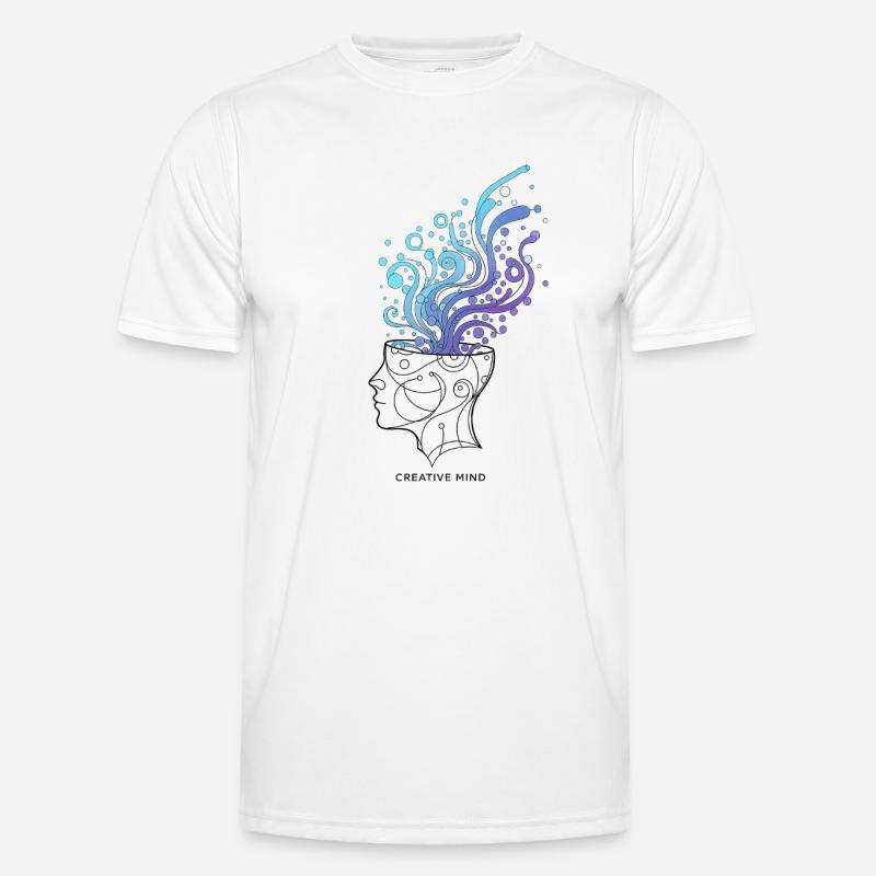 Creative Mind – Abstract Brain Illustration Men's Functional T-Shirt