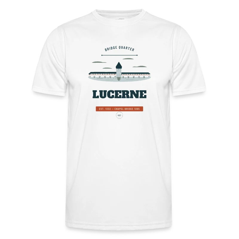 Abzeichen Lucerne auf men's functional t-shirt