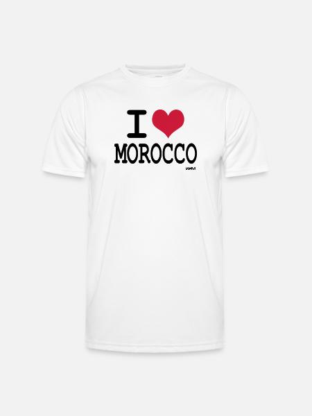I Love Morocco - i love morocco by wam - Men's Functional T-Shirt - white