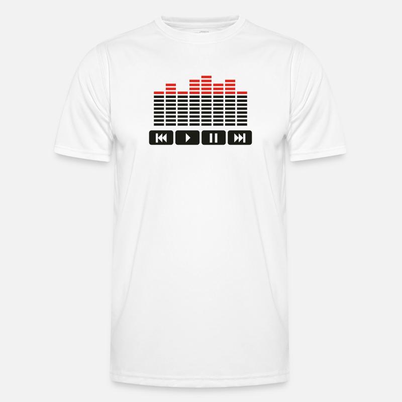 Equalizer audio player dj - Männer Funktions-T-Shirt - Weiß