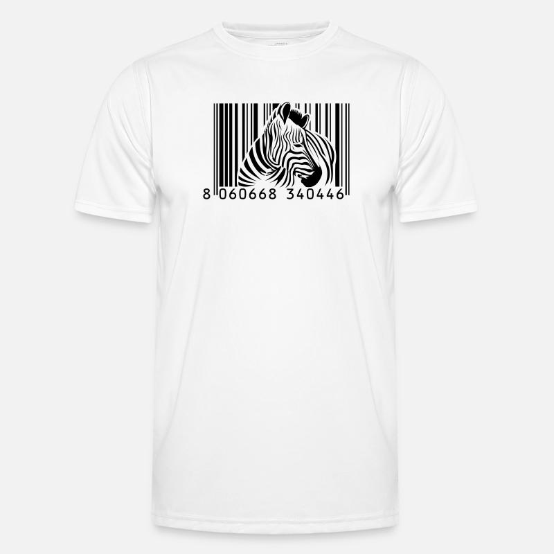 code à barres zèbre T-shirt sport Homme