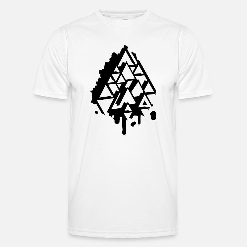 abstract Graffiti Triangle - Men's Functional T-Shirt - white