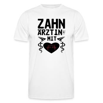 Zahnärztin mit Herz Geschenk - Männer Funktions-T-Shirt - Weiß - Vorne - AI Model Male 178 dark (178cm)