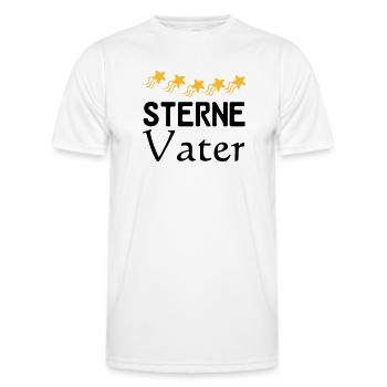 Sterne Vater Vatertag Familie Sprüche Geschenk - Männer Funktions-T-Shirt - Weiß - Vorne - AI Model Male 178 dark (178cm)