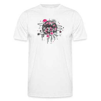 Disco Kugel - Männer Funktions-T-Shirt - Weiß - Vorne - AI Model Male 178 dark (178cm)