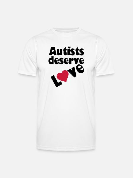 Autists deserve Love - Men's Functional T-Shirt - white