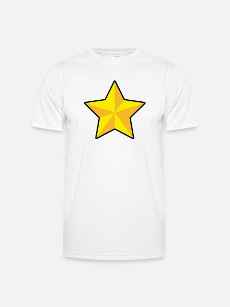3D Stern | 3D Star | Dimension - Men's Functional T-Shirt - white