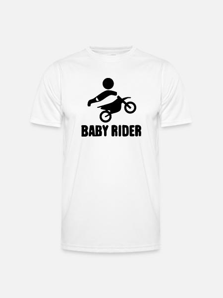 Baby Rider  - Männer Funktions-T-Shirt - Weiß