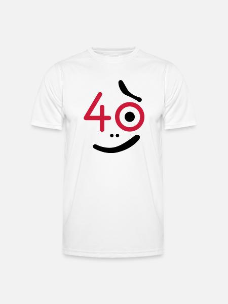 40 years - so what? - Men's Functional T-Shirt - white