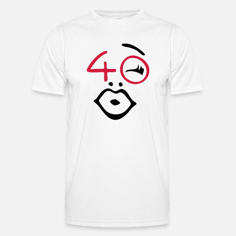 Wow, endlich 40 ! Männer Funktions-T-Shirt