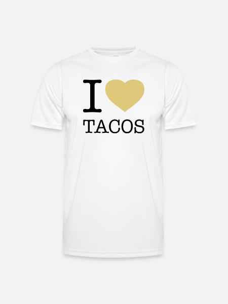 I LOVE TACOS - Men's Functional T-Shirt - white