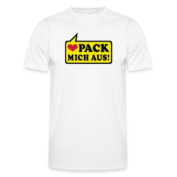 love and more - Men's Functional T-Shirt - white - Front - AI Model Male 178 dark (178cm)