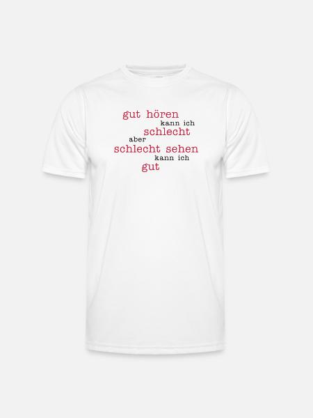 good to hear - look bad - Men's Functional T-Shirt - white