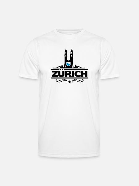 Zürich - Zürcher - Zurich - Männer Funktions-T-Shirt - Weiß