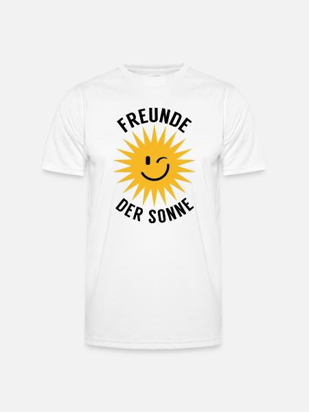 Freunde der Sonne - Männer Funktions-T-Shirt - Weiß
